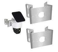 Stainless Steel Corner Camera Mount Compatible with Eufy SoloCam S340, eufy 4G LTE Cam S330, eufyCam S4, S330, S3 Pro, C35, 270°View on Exterior Wall, 2 Pack, Silver