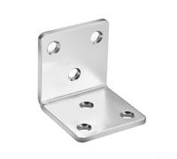 Stainless Steel Corner Connectors With 90 Degree Angle Brackets And Rust Resistant, Designed For Flush Mounting In Shelves And Cabinet Projects, Pack Of 8