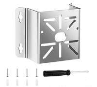 Stainless Steel Corner Wall Bracket Outdoor Indoor Mounting Kit 90-Degree Silver Support for Security Camera LED Light Solar Panel Includes Screws Fit Modern Design