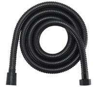 Stainless Steel Corrugated Pipes 1.5/2M Black/Silver 304 Flexible Shower Hose Long Bathroom Pipe Extension Water Pull Accessories(Black,1.5m)