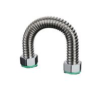 Stainless Steel Corrugated Pipes 3/4" BSP Corrugated Pipe 304 Stainless Steel Water Heater Inlet Hose Hot and Cold Metal Extended Explosion-Proof(90cm)