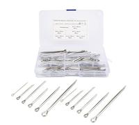 Stainless Steel Cotter Pin Fastener Kit 6 Sizes M1.6x25 M2.5x25 M2.5x40 M3.2x30 M3.2x40 M4x60 for Auto Truck Garage Workshop Repair Durable Rust Resistant 304 Stainless Steel (150pcs)
