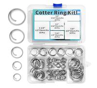 Stainless Steel Cotter Pins Marine - 70pc Stainless Steel Cotter Pin Set Kit, 5 Sizes Split Ring Assortment with Clevis Hitch Pins, Hardware Split Rings for Sailboat Parts