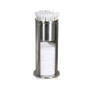 Stainless Steel Cotton Swab Storage Box,2-in-1 Qtip Holder,Cosmetic Cotton Pad Organizers Swab Holder Desktop Makeup Pads Dispenser Organizer Box with Acrylic Lids for Desktop,Dresser,Bathroom Dresser