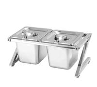 Stainless Steel Countertop Organizer with Lids, Multi-Purpose Food Container and Condiment Dispenser for Kitchen Ingredients and Seasonings