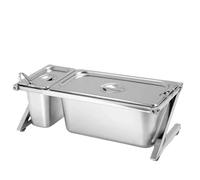 Stainless Steel Countertop Organizer with Lids, Multi-Purpose Food Container and Condiment Dispenser for Kitchen Ingredients and Seasonings