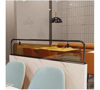 Stainless Steel Countertop Privacy Divider for Dining Areas 100x25cm Restaurant Partition Elegant Black Enhance Space & Comfort Durable & Stylish