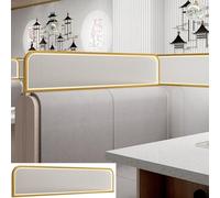 Stainless Steel Countertop Privacy Divider Translucent Partition Panels for Restaurants & Dining Areas Gold Finish (55x120cm/21.65x47.24in)