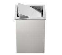 Stainless Steel Countertop Trash Can with Lid Hidden Waste Bin Integrated Design for Kitchen Stylish and Functional Garbage Solution Space-Saving Waste Container