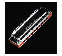Stainless Steel Cover Diatonic Harmonica 10 Holes Harp Professional Musical Instruments Harmonicas for Beginners (Color : Key E)