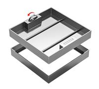 Stainless Steel Cover & e for Pits with Hidden Handles Ideal for Pathways and Street Drains WeatherResistant DesignConstruct