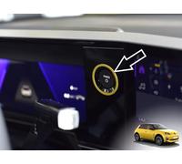Stainless Steel Cover for Renault-5 E-Tech | POWER ON Button Decorative Ring - YELLOW Color | 1 Piece Stainless Steel 5 R5 Evolution Electric 95 120 150 Urban Range Comfort Techno Iconic E Tech