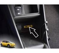 Stainless Steel Cover for Renault-5 E-Tech | USB Port Decoration - YELLOW Color | 1 Piece Stainless Steel 5 R5 Evolution Electric 95 120 150 Urban Range Comfort Techno Iconic E Tech Accessories