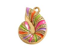 Stainless Steel Craft Charm Artistic Jewelry Component Conch Shape Necklace Making Accessories Suitable for Regular Use Waterproof Cowrie Accessory
