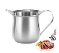 Stainless Steel Creamer Jug - Small 90ml Milk Jug, Pouring Spout, Household Handle, Seamless Serving: | Dishwasher Safe Coffee Tea Condiment Sauce Cream Holder Kitchen Accessory