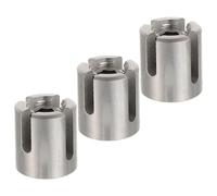 Stainless Steel Cross Cable Clamp 3pcs for 3/8 Wire Rope, M10 Clip | No-drilling Fastening, Dual Threaded Fixings, Garden Trellis and Lamp Line Use, Silver Finish