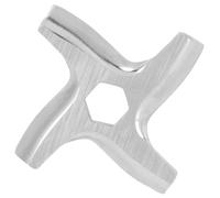 Stainless Steel Cross-Shaped Meat Grinder Blade, Hexagonal Hole Replacement Cutting Plate, A-15 Electric Grinder Accessory for Food Processing