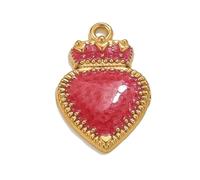 Stainless Steel Crowns Heart Charm Jewelry Finding For Handmade Necklace Elegant Jewelry Making Supplies Rustproof Stainless Steel Pendant