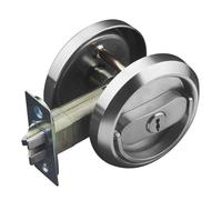 Stainless Steel Cup Handle Recessed Door Locks Flush Pull Security Lock+Key(A1 (Brushed))