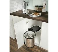 Stainless Steel Cupboard Waste Bin with Lid for Kitchen 15 Litre | by Britten and James