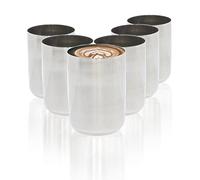 Stainless Steel Cups Metal Drinking Glasses Set of 6 Reusable Tumbler Mug Unbreakable Shatterproof for Cocktail Wine Beer Water Juice Iced Coffee Party Travel Camping Outdoor (Royal Plain - 300ml)