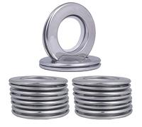Stainless Steel Curtain Grommet, Inner Diameter Metal Curtain Rings with Eyelets 1-9/16"(40mm) Roman Ring Grommet Curtains Stainless for Bathroom Window,Set of 10 (Lighting Silver)