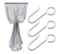 Stainless Steel Curtain Hooks, 100-Piece Pack for Home & Shower Tracks, Sleek Modern Design with Secure Hanging
