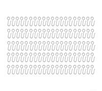 Stainless Steel Curtain Hooks 100pcs for Shower and Track Curtains, Rustproof and Hooks for Home Use in Various Rooms (Silver)