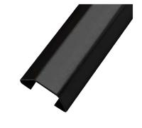 Stainless Steel Curved Ground Trunking,39.4 Inch Wire Channels to Hide Wires,Cable Management Raceway,Cord Organizer Under Desk/Ceiling/Corner/Floor(Black,60mmx15mmx40mm)