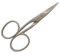Stainless Steel Curved Nail Scissors for Left Hand with PVC Case - Tenartis Made in Italy