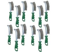 Stainless Steel Curved Wire Brush Rust Removal Cleaning Hand / Spid Brush x 12