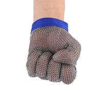 Stainless Steel Cut Resistant Glove, Butcher Proof Meat Process Safety Tool, Default