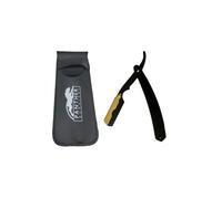 Stainless Steel cut throat razor beard grooming kit for men trimmer for men safety razor handle with Leather Case, Professional Barber Shaving Tool, beard grooming kit (Blades Not Included)