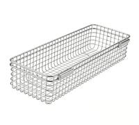 Stainless Steel Cutlery Organizer, Mesh Cutlery Basket, Portable 7x5 Inch Cutlery Holder for Lightweight Kitchen Utensils Dinner Essentials, for Travel BBQ Bee