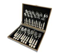 Stainless Steel Cutlery Set, 24-Piece Flatware with Spoons and Forks, Dishwasher Safe, Mirror Polished