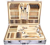 Stainless Steel Cutlery Set - 72 Piece Luxury Quality Detail Canteen Set for Elegant Dining