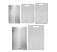 Stainless Steel Cutting Board Board Kitchen Titanium Cutting Boards for Stainless 304 Steel Thickened Double-Sided Portable(34CM x 23CM)