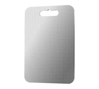 Stainless Steel Cutting Board - Double Sided Mat for Kitchen, Dishwasher Safe Design with Non Slip Base, Scratch Resistant Feature, Home Cooking Tool for Meat, Veggies, Pastry 15.35 Inches