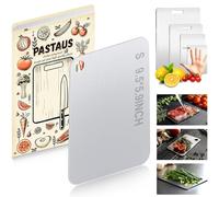 Stainless Steel Cutting board, Double sided Steel Cutting boards for Kitchen Meat vegetables & fruits Chopping board Easy to Clean (Mini Size)（9.5 × 5.9in）