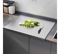 Stainless Steel Cutting Board with Lip, Large Stainless Steel Cutting Boards for Kitchen, 304 Food-Grade Metal Chopping Board for Kitchen Countertop, Kneading Dough, Dishwasher Safe (19.68 * 19.68in)