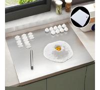 Stainless Steel Cutting Chopping Board Dough Board Meat Bread Kitchen Worktop