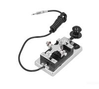 Stainless Steel CW Shortwave Radio Key K4 With Removable Heavy Duty Paddle And Padded Bottom To Protect Surfaces, For Morse Code And Electrical Experiments(3.5mm)