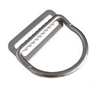 Stainless Steel D-For Ring Webbing Keeper Clip for SCUBA For BCD, 316 Grade Diving Strap Buckle with 5cm Inner Diameter, Resistant Gear Accessory