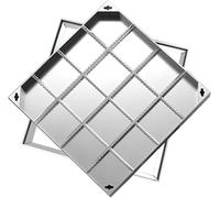 Stainless Steel D Manhole Cover F Fit e Multiple Sizes (400x400mm) Corros Resistant Ideal for Outdoor Use
