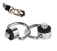 Stainless Steel D Ring Screw Hinged holder Camera Fixing Screw 1/4"-20 Thread for Tripod DSLR Cameras for Quick Release Wrist Strap Sling 2 Pack