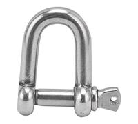 Stainless Steel D - Shaped Bow Shackle with Screw Pin, Heavy Duty Anchor Shackle for Chains and Ropes, Outdoor Camping Recovery Shackle (M6)