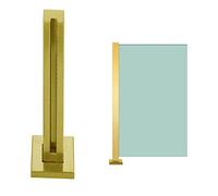 Stainless Steel Deck Glass Railing Post - Gold Balustrade for Garden Stairs Pool & Balcony -Clamp Column for 10/12mm Glass/Plastic/Wood Fencing