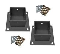 Stainless Steel Deck Post Anchor Base with Screws, Durable Fence Support Bracket for Outdoor Patio, Courtyard, Sidewalk, and Driveway Installation