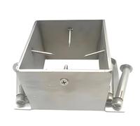 Stainless Steel Deck Railing Post Base Holder Support for 41x41mm Columns Mailbox Table Legs & Spikes Heavy Duty 151x151x100mm Outdoor Use