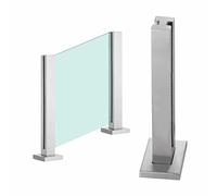 Stainless Steel Deck Railing Post Brushed Silver Balustrade for Garden & Patio Fencing Clamp Included for Wood/Concrete Perfect for Hallways & Platforms